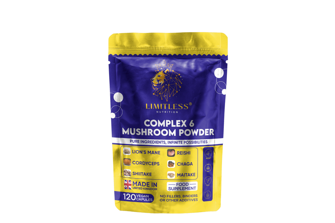 High Strength Mushroom Complex 6: Chaga, Cordyceps, Shiitake, Reishi, Lion’s Mane, Maitake